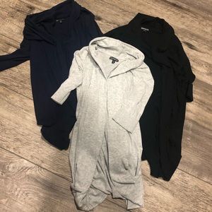 Set of three short sleeve cardigan sweater